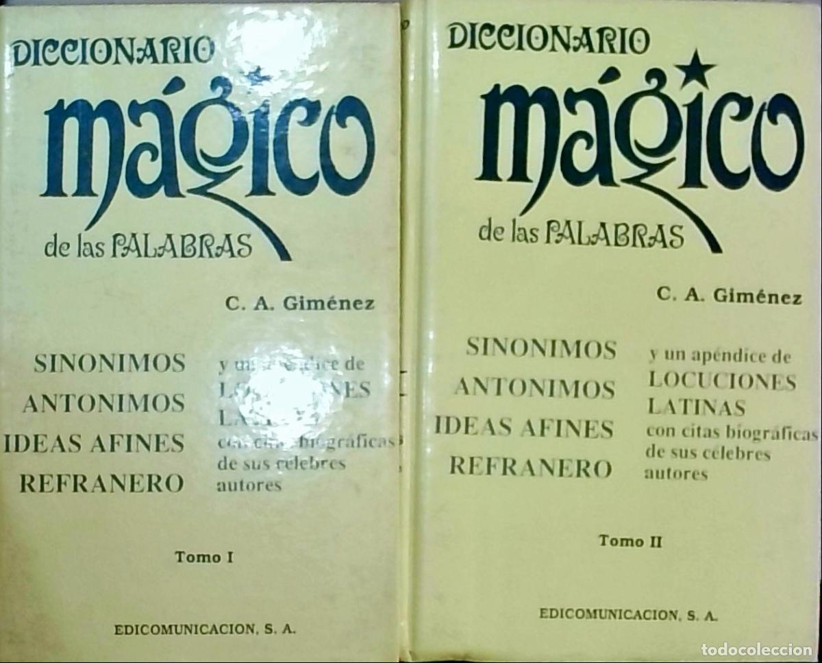 Libri di seconda mano: Diccionario m&aacute;gico de las palabras. 2 tomos: sin&oacute;nimos, ant&oacute;nimos, ideas afines, refranero y un ap&eacute;n