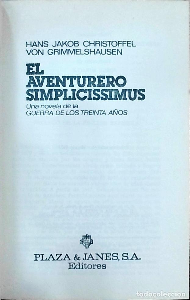 Libros: El aventurero Simplicissimus. Una novela de la Guerra de los Treinta A&ntilde;os - GRIMMELSHAUSEN, Hans Jak