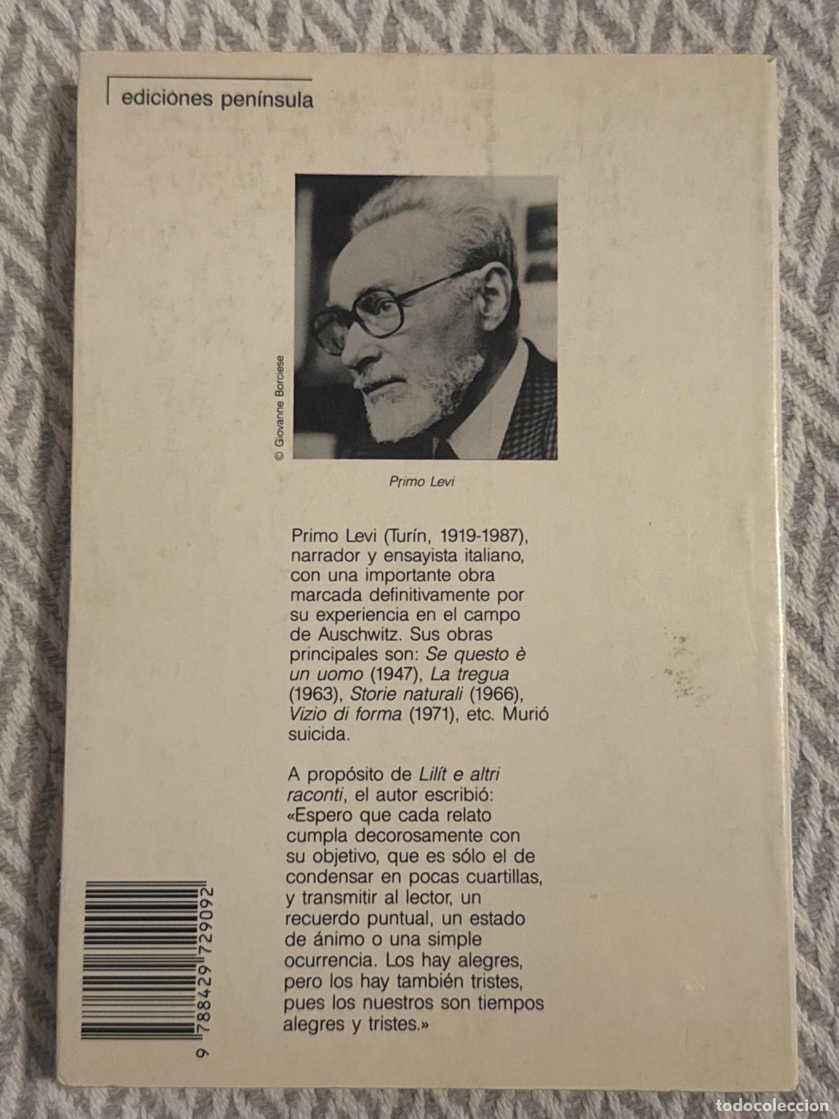 Libros: Lil&iacute;t y otros relatos - Primo Levi - Foto 3