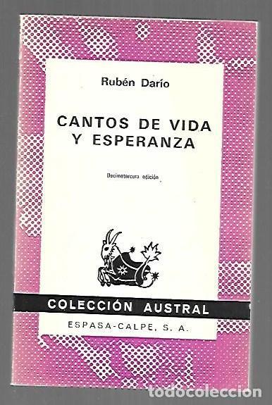 Livres: CANTOS DE VIDA Y ESPERANZA - DARIO, RUBEN