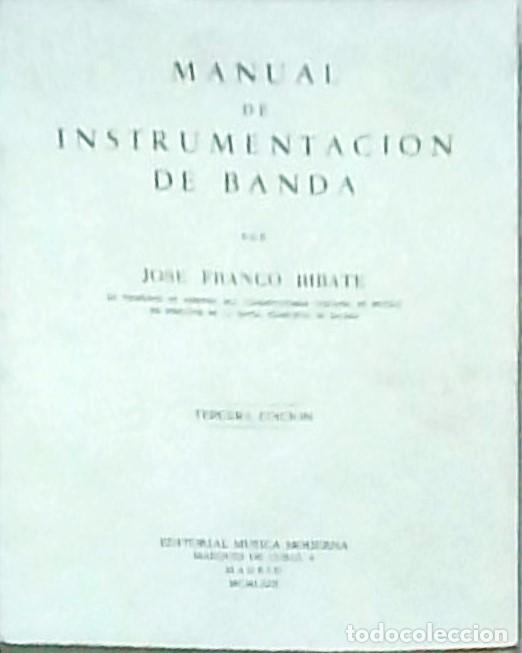 books: Manual de instrumentaci&oacute;n de banda. Con 2 l&aacute;minas plegadas &rdquo;Indice ac&uacute;stico de todos los instrumento