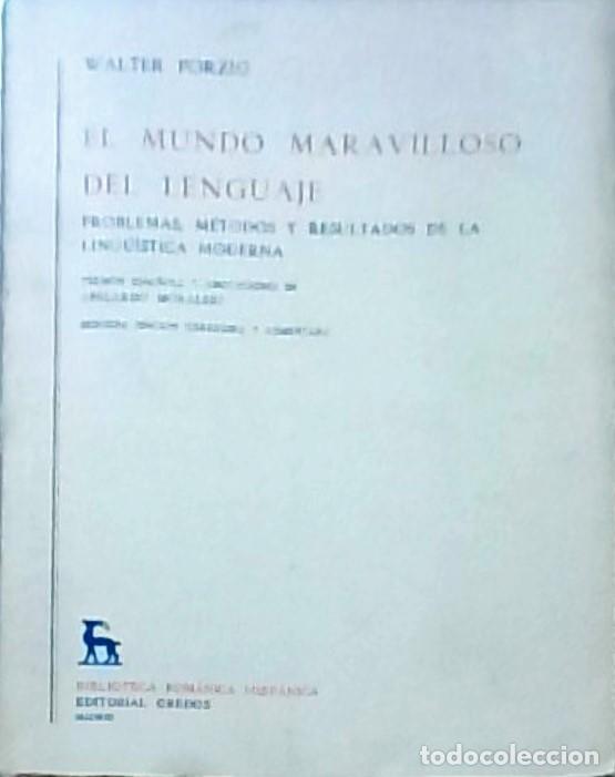 Libros: El mundo maravilloso del lenguaje. Problemas, m&eacute;todos y resultados de la ling&uuml;&iacute;stica moderna. 2&ordf; edi