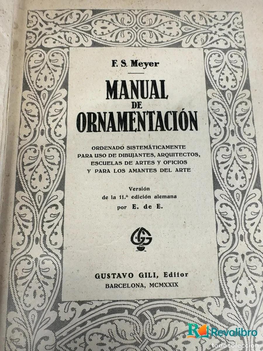 Libros: Manual de ornamentaci&oacute;n - F. S. Meyer - Foto 3