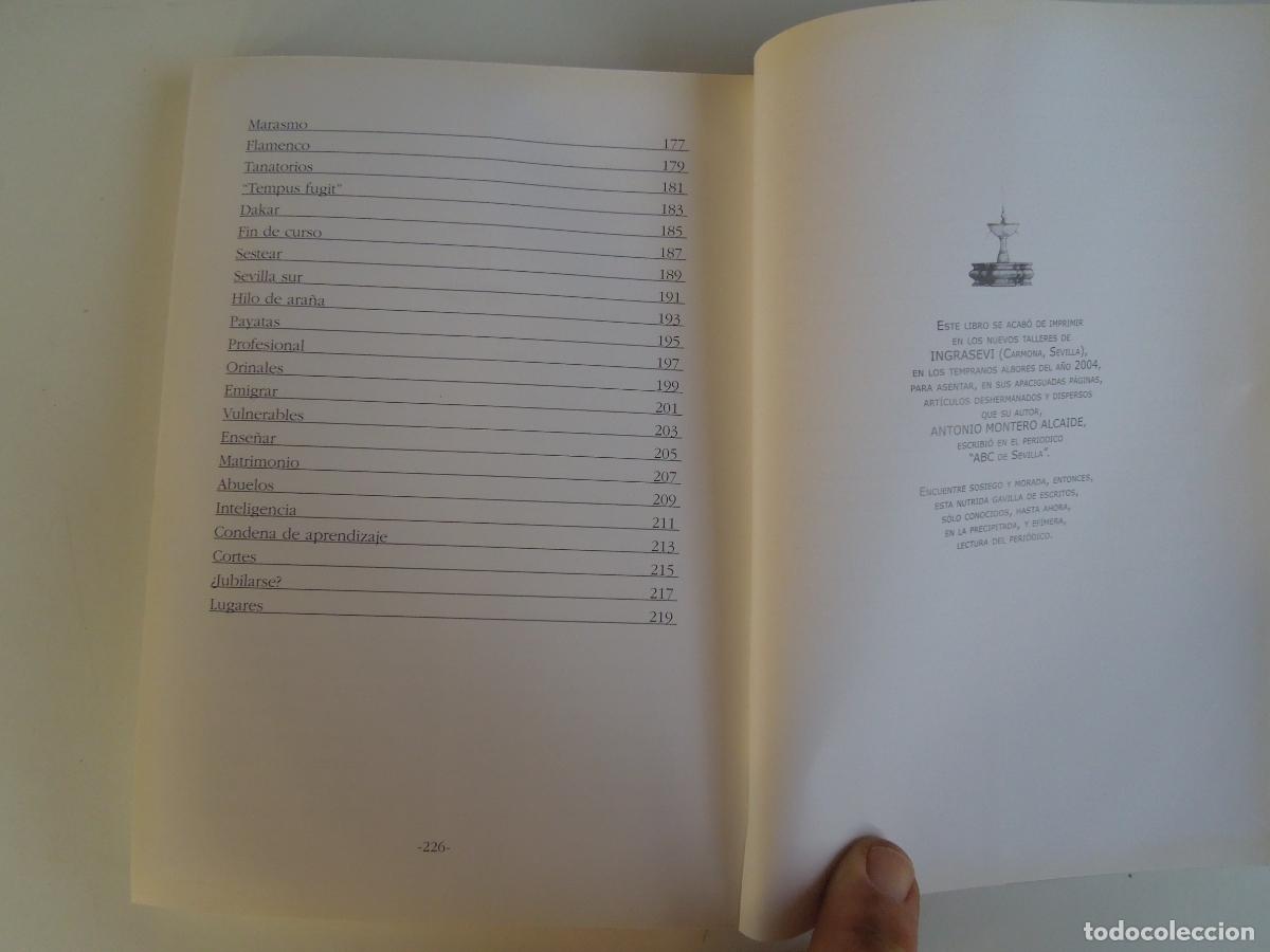 Libros: EJERCICIO DE SOLEDAD - ANTONIO MONTERO ALCAIDE - EDICIONES SERVILLA 2004. - Foto 4