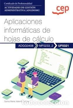 Libros: Manual aplicaciones inform&aacute;ticas de hojas de c&aacute;lculo UF0321- 9788419852168