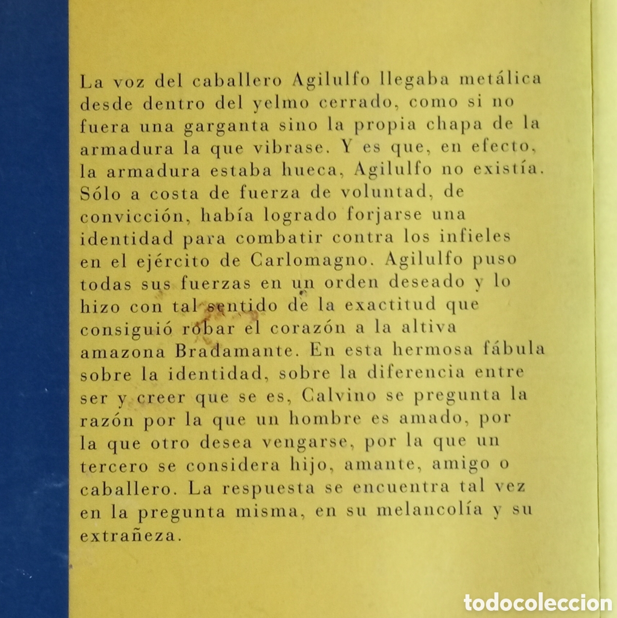 Libros: EL CABALLERO INEXISTENTE - ITALO CALVINO - Foto 2