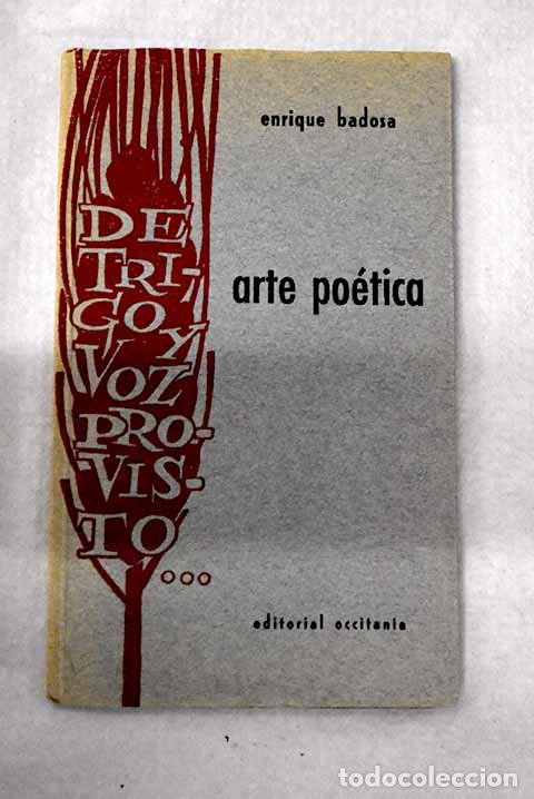 books: Arte po&eacute;tica, 1955-1966.- Badosa, Enrique