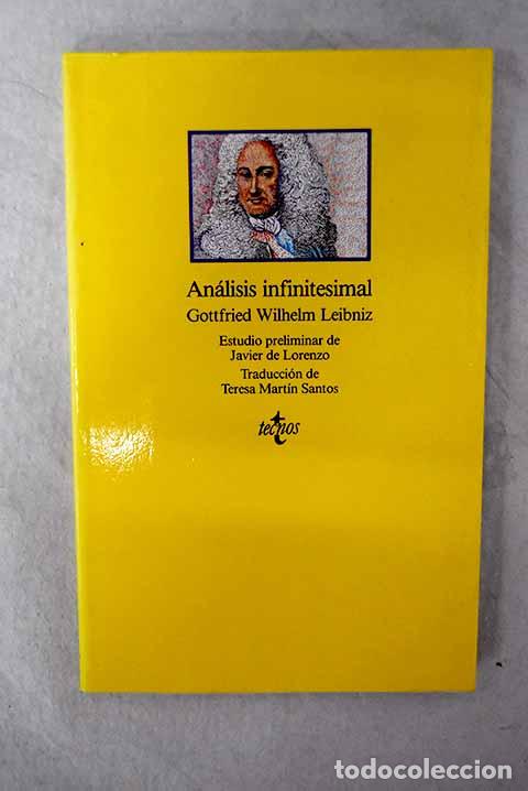 Libros: An&aacute;lisis infinitesimal.- Leibniz, Gottfried Wilhelm