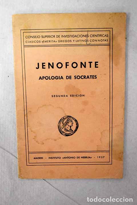 Libros: Apolog&iacute;a de S&oacute;crates.- Jenofonte