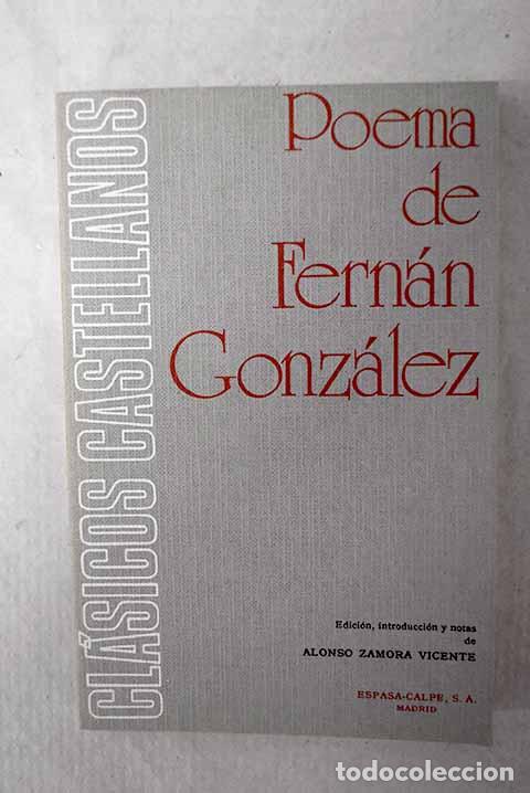 Libri di seconda mano: Poema de Fern&aacute;n Gonz&aacute;lez