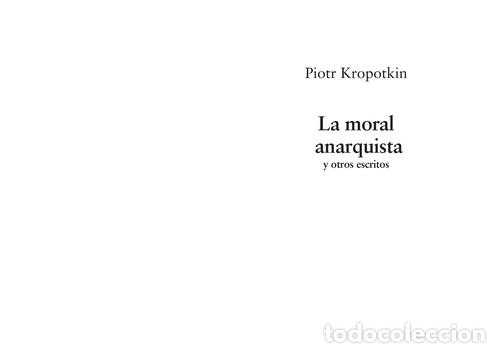 B&uuml;cher: La moral anarquista - Piotr Kropotkin