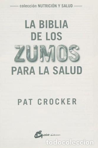 Livros em segunda m&atilde;o: BIBLIA DE LOS ZUMOS PARA LA SALUD, LA - PAT CROCKET