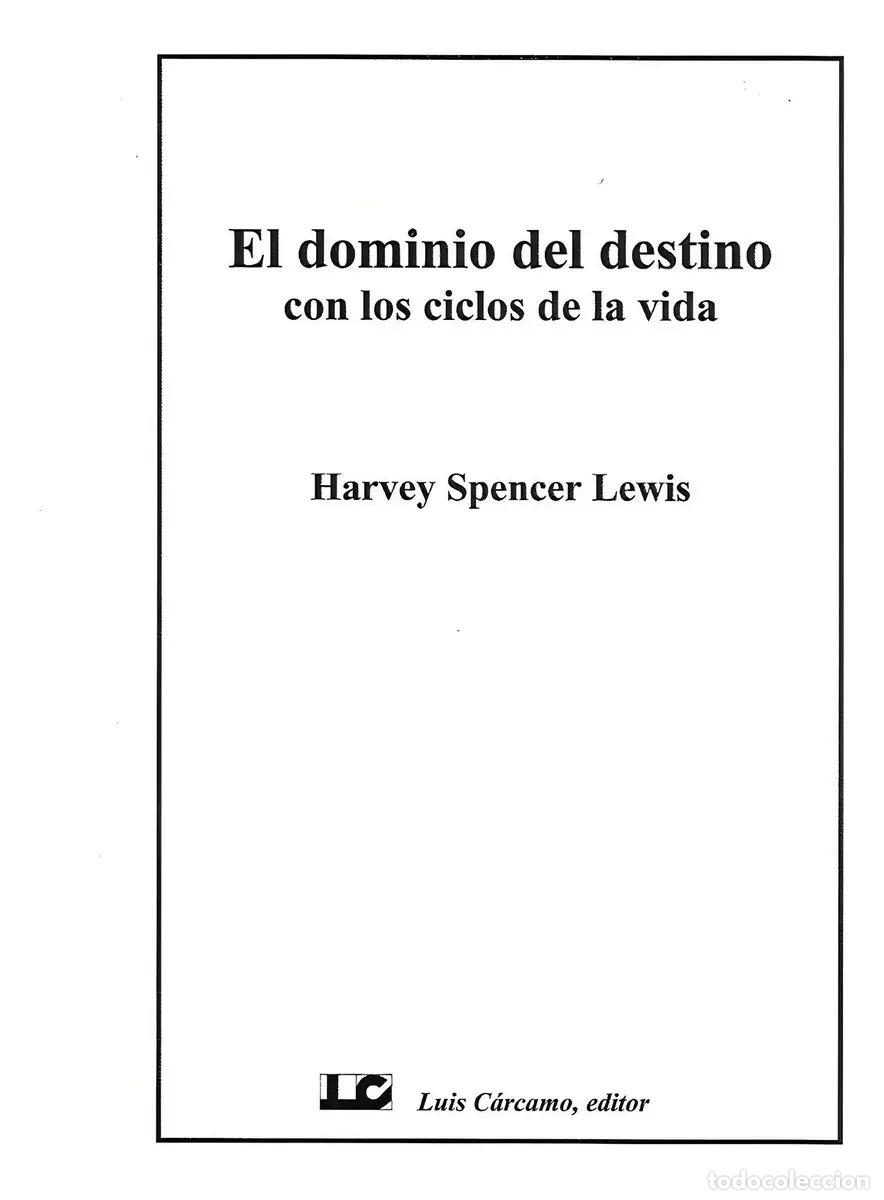 Livros em segunda m&atilde;o: DOMINIO DEL DESTINO CON LOS CICLOS DE LA VIDA ,EL - LEWIS , HARVEY SPENCER
