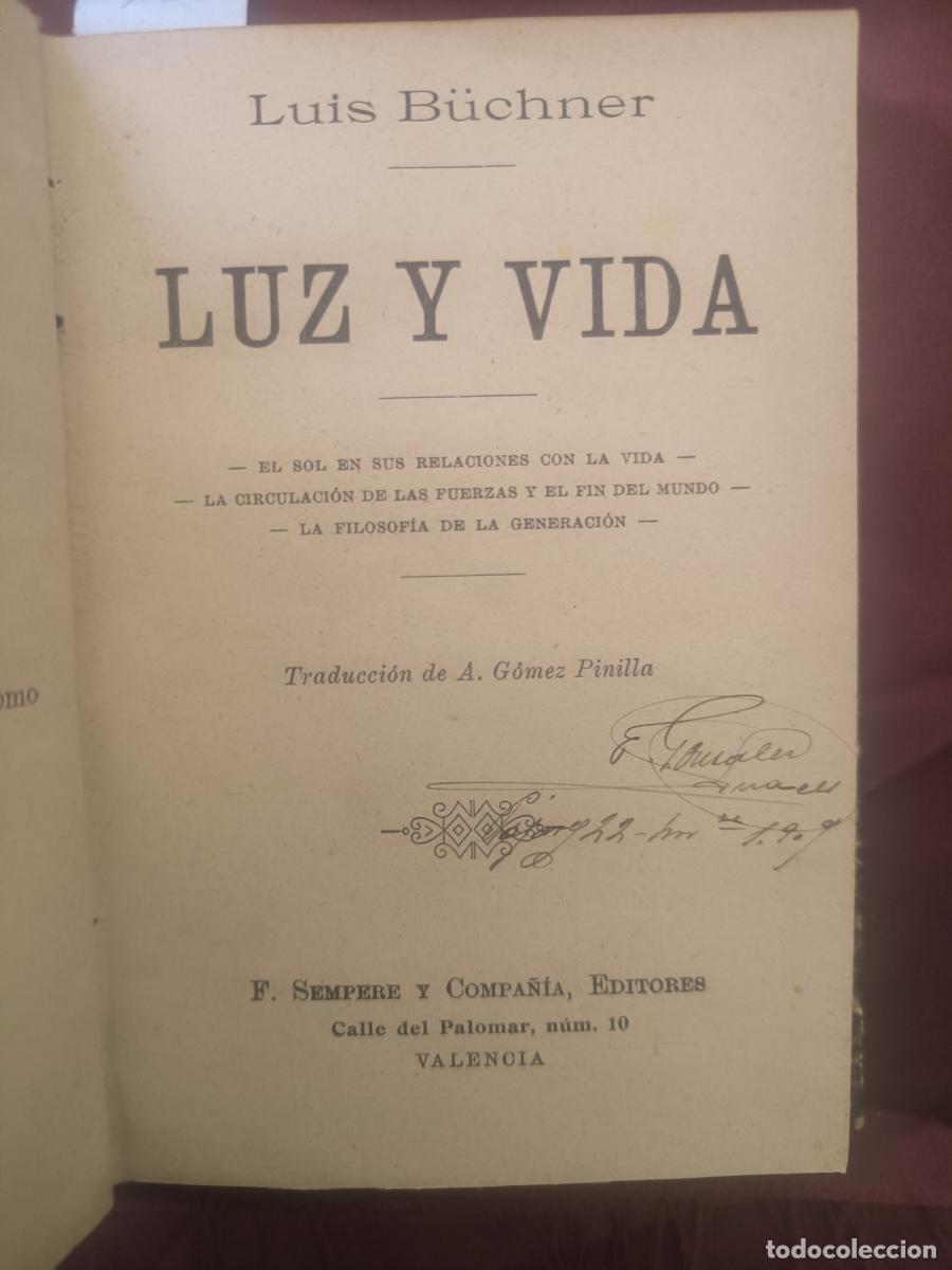 Libros: Luz y Vida - Dr. Luis B&uuml;chner - Foto 1