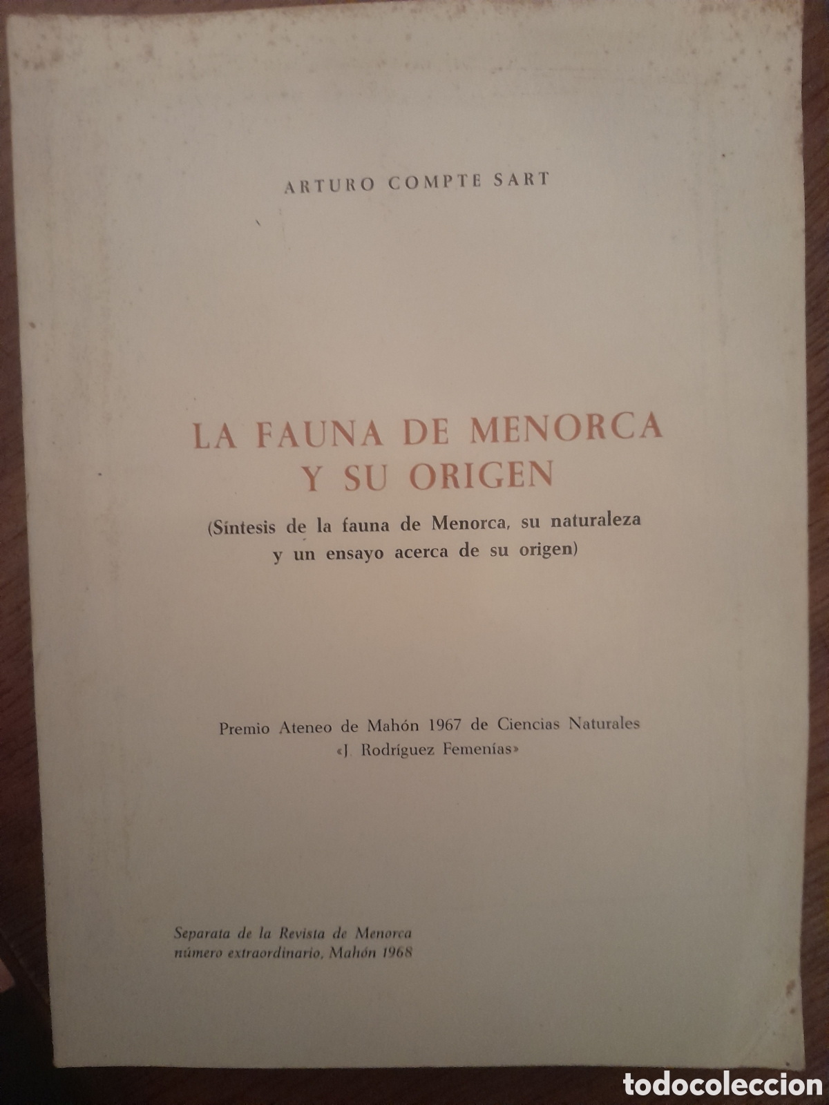 Libros: La fauna de Menorca y su origen - Foto 1