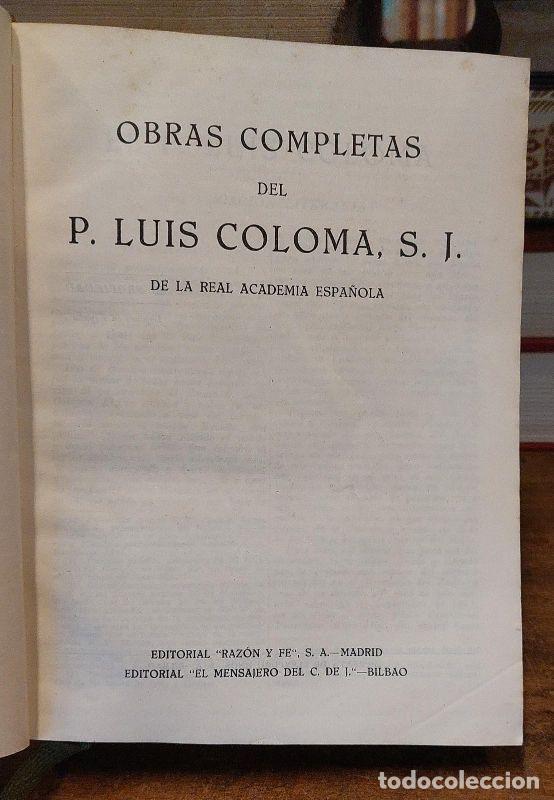 Libros: OBRAS COMPLETAS. - COLOMA, Lu&iacute;s. - Foto 2