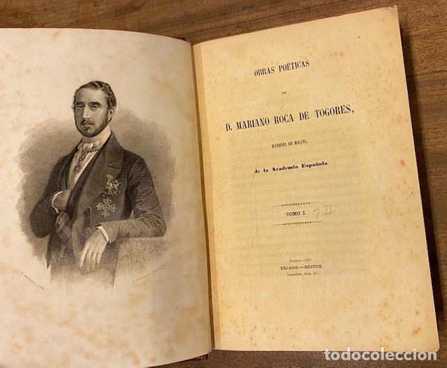 Libri di seconda mano: OBRAS POETICAS... Pr&oacute;logos de Juan Eugenio Hartzenbusch y Juan Donoso Cort&eacute;s. - ROCA DE TOGORES, M