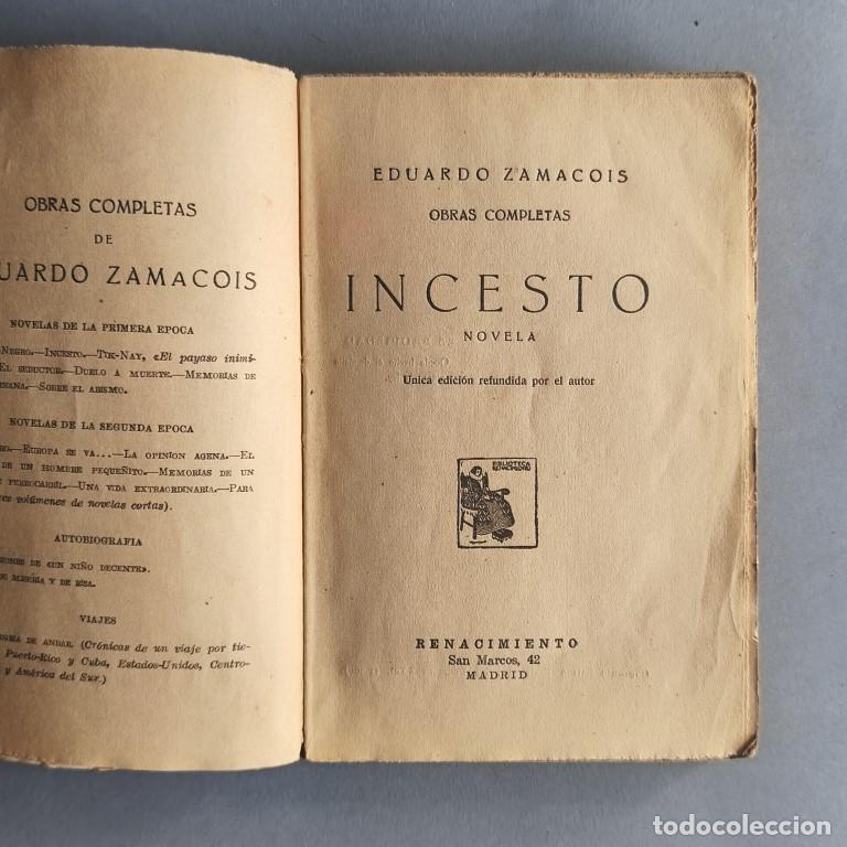 Libros: Incesto. - Zamacois, Eduardo. - Foto 2
