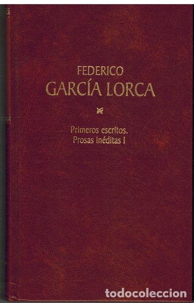 Libros: Primeros escritos. Prosas in&eacute;ditas I- 9788447313334