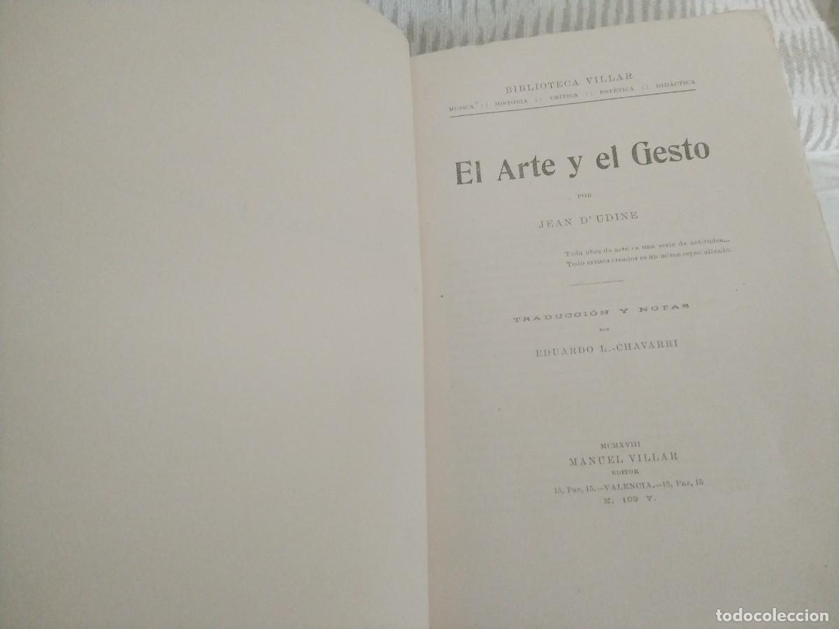 Libros: EL ARTE Y EL GESTO ++-- - Foto 2