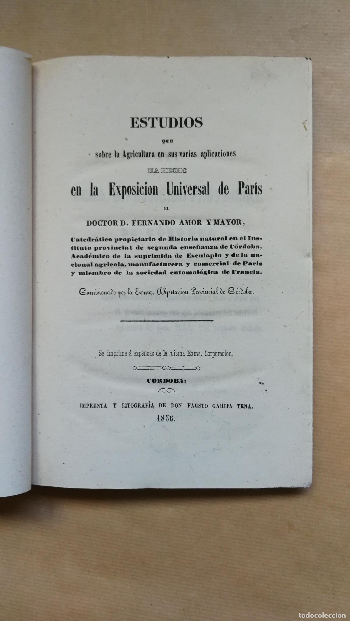 Libros: Estudios que sobre la Agricultura en sus varias aplicaciones ha hecho en la Exposicion Universal de