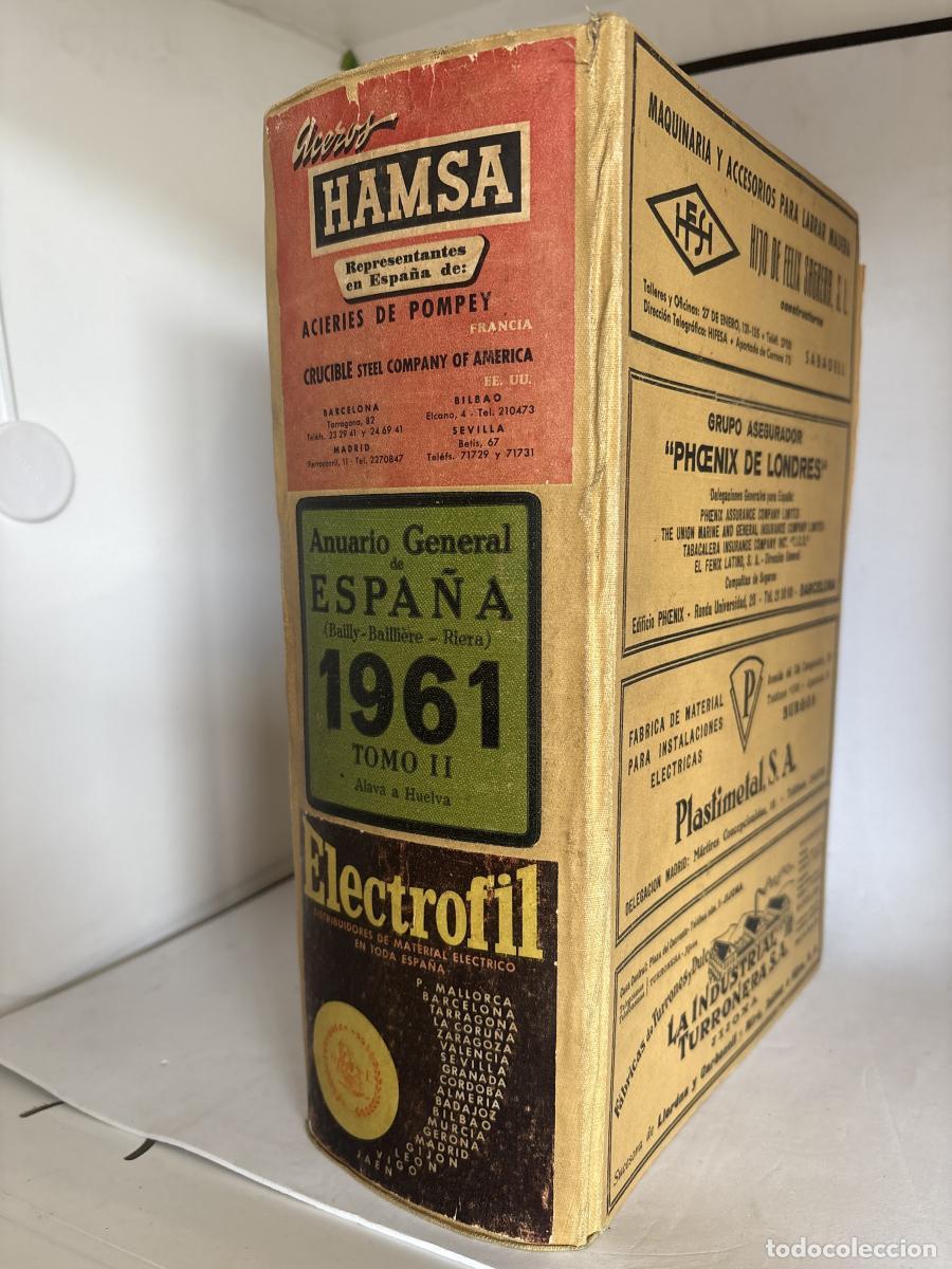 Libros: ANUARIO GENERAL DE ESPA&Ntilde;A A&Ntilde;O 1961 TOMO II (BAILLY-BAILLI&Egrave;RE-RIERA) - TDK941