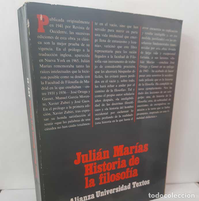 Libros: HISTORIA DE LA FILOSOF&Iacute;A - MAR&Iacute;AS, JULI&Aacute;N - Foto 1