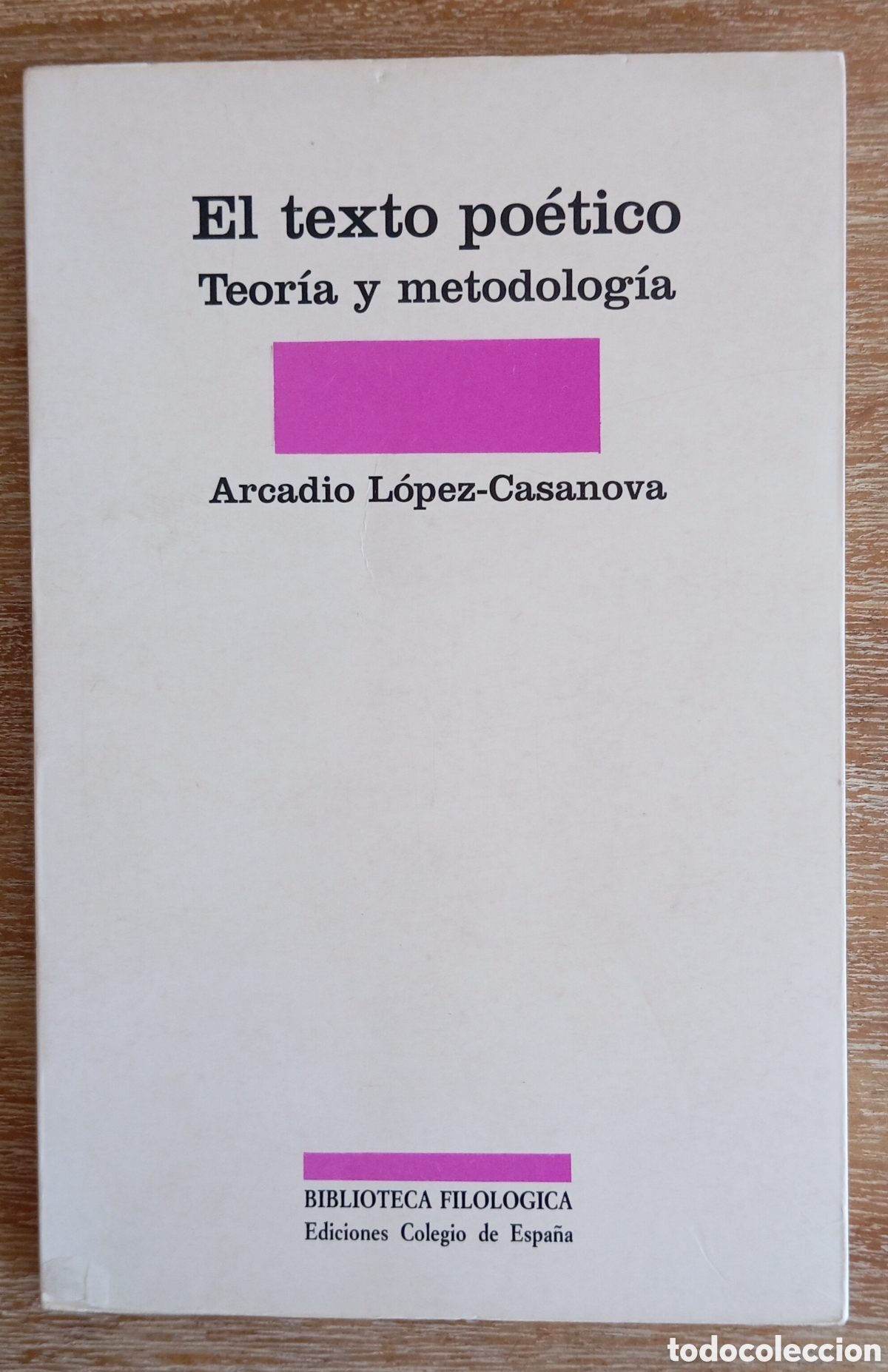 B&uuml;cher: EL TEXTO POETICO TEORIA Y METODOLOGIA - ARCADIO LOPEZ-CASANOVA