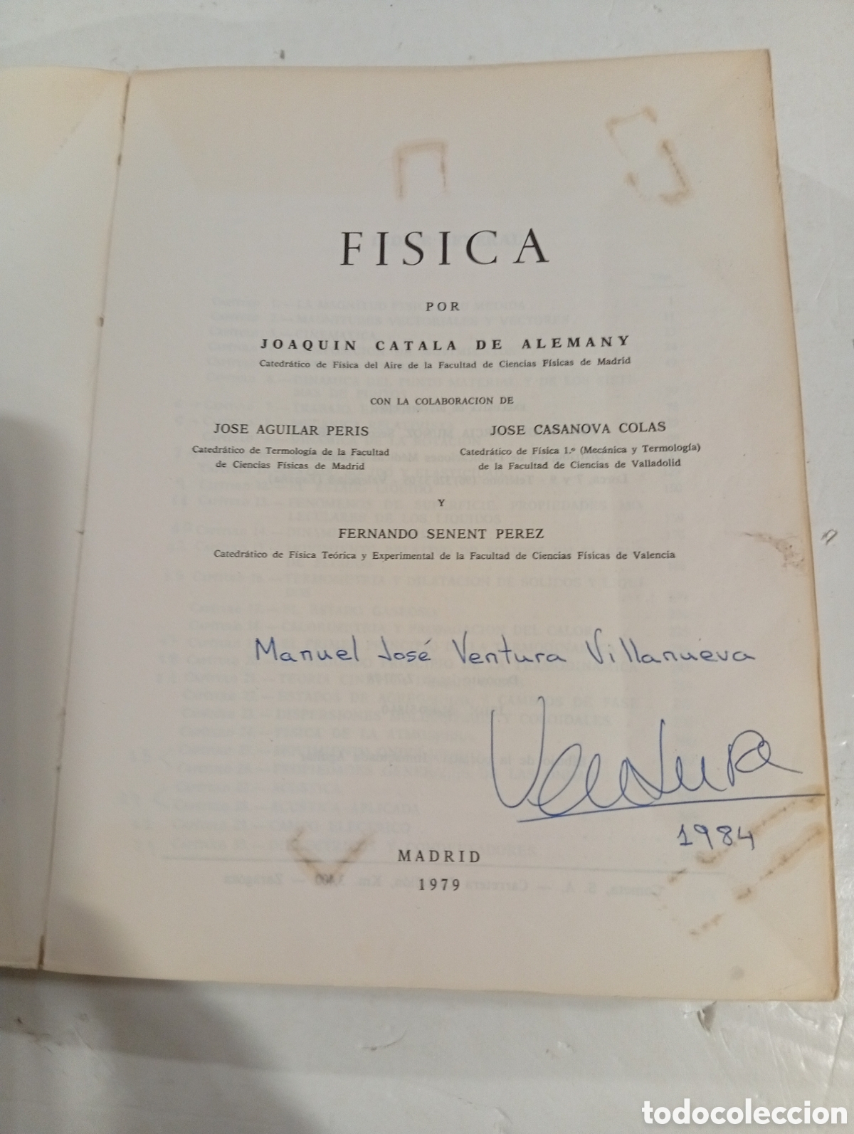 Libros: F&iacute;sica Joaqu&iacute;n Catala de Alemany - Foto 2