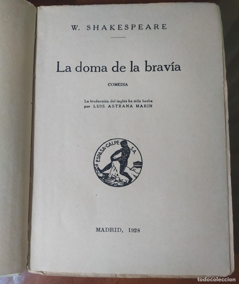 Libros: Lote de 3 Libros Antiguos (1928/1940) de William Shakespeare - Foto 3