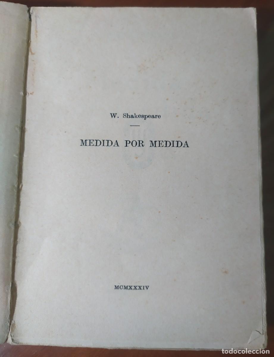 Libros: Lote de 3 Libros Antiguos (1928/1940) de William Shakespeare - Foto 7