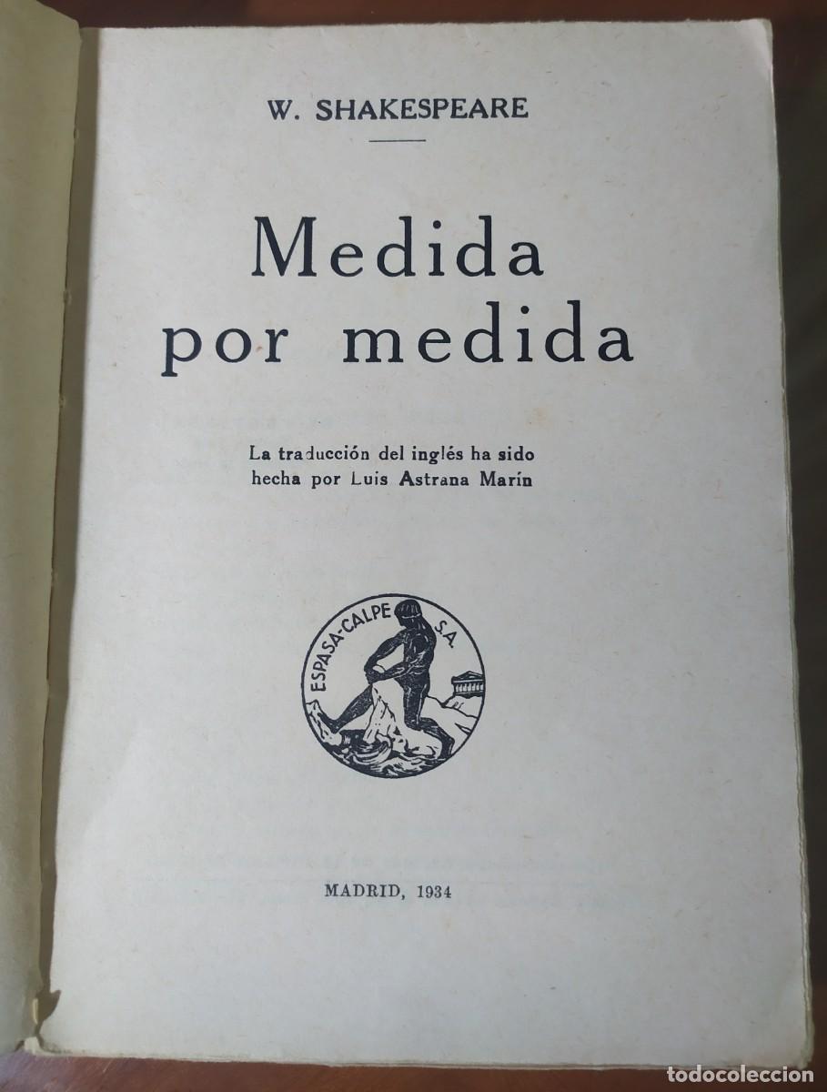 Libros: Lote de 3 Libros Antiguos (1928/1940) de William Shakespeare - Foto 8