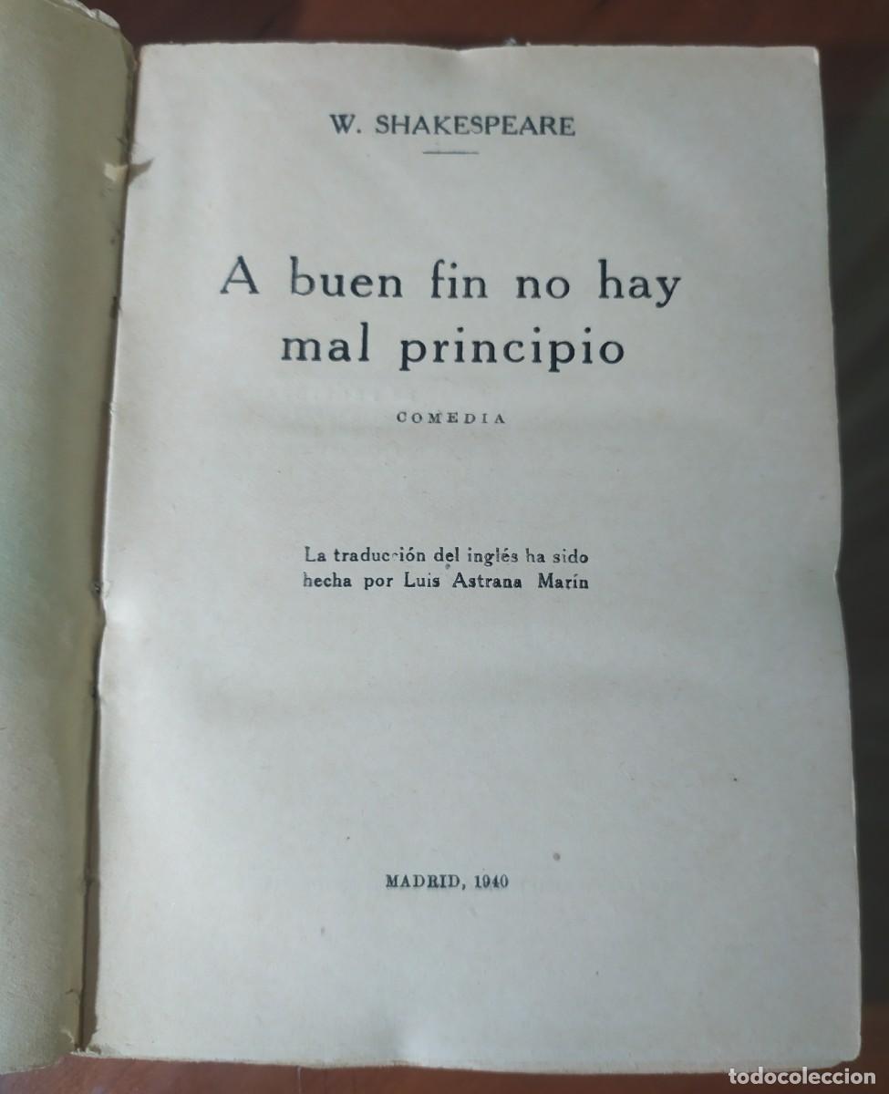Libros: Lote de 3 Libros Antiguos (1928/1940) de William Shakespeare - Foto 12