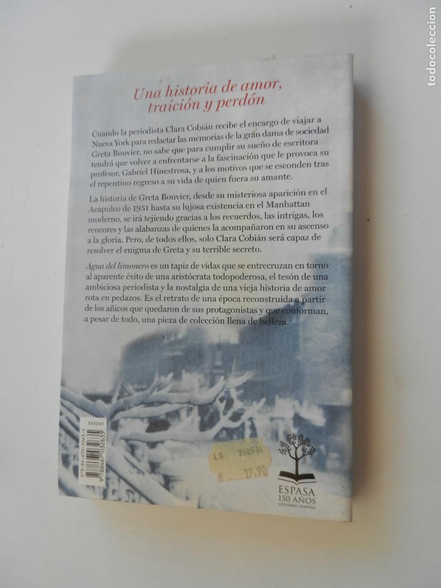 Libros: AGUA DEL LIMONERO - MAMEN SANCHEZ - ESPASA - 2010 - Foto 4