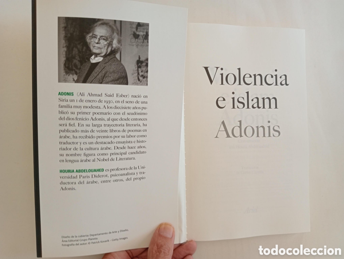 Libros: Violencia e islam: conversaci&oacute;n con Houria Abdelouahed.- Adonis - Foto 2