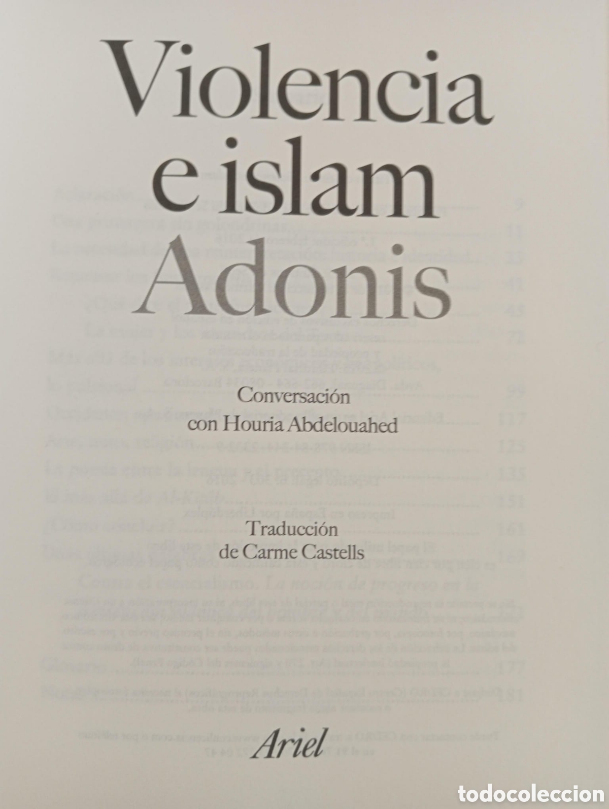 Libros: Violencia e islam: conversaci&oacute;n con Houria Abdelouahed.- Adonis - Foto 3