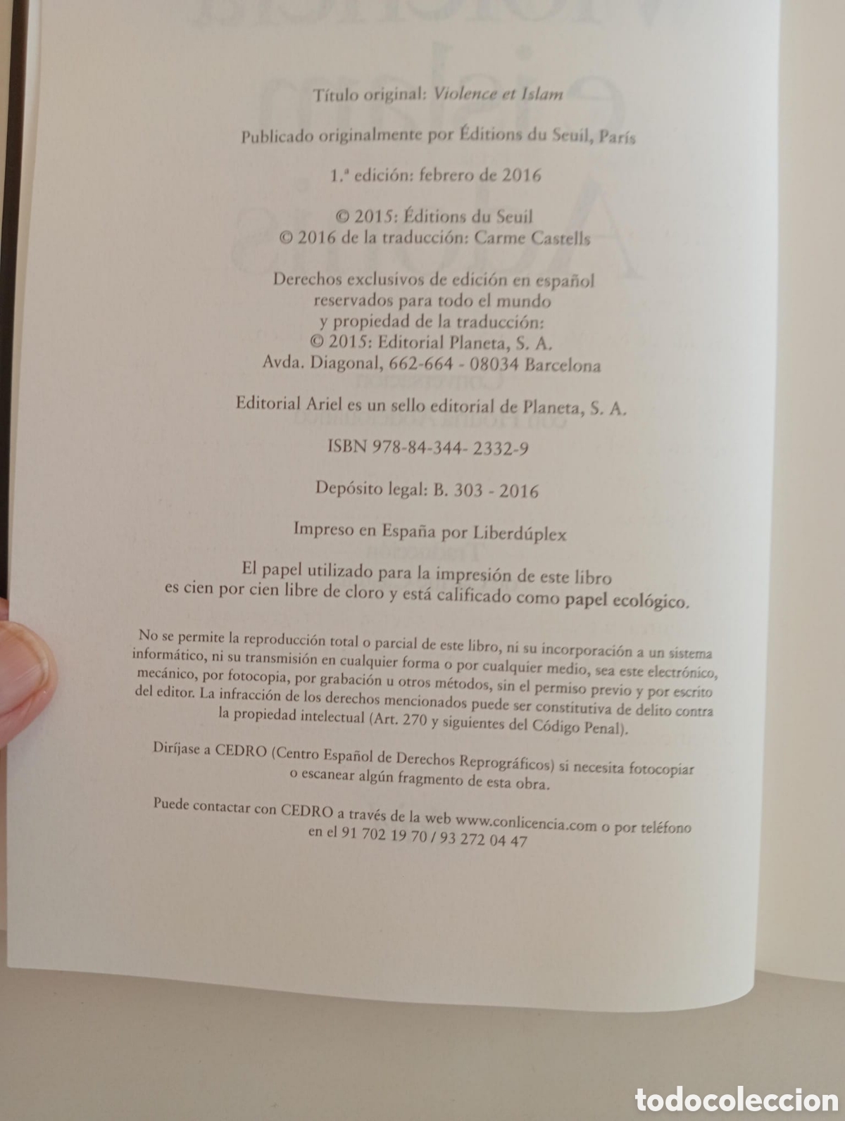 Libros: Violencia e islam: conversaci&oacute;n con Houria Abdelouahed.- Adonis - Foto 4