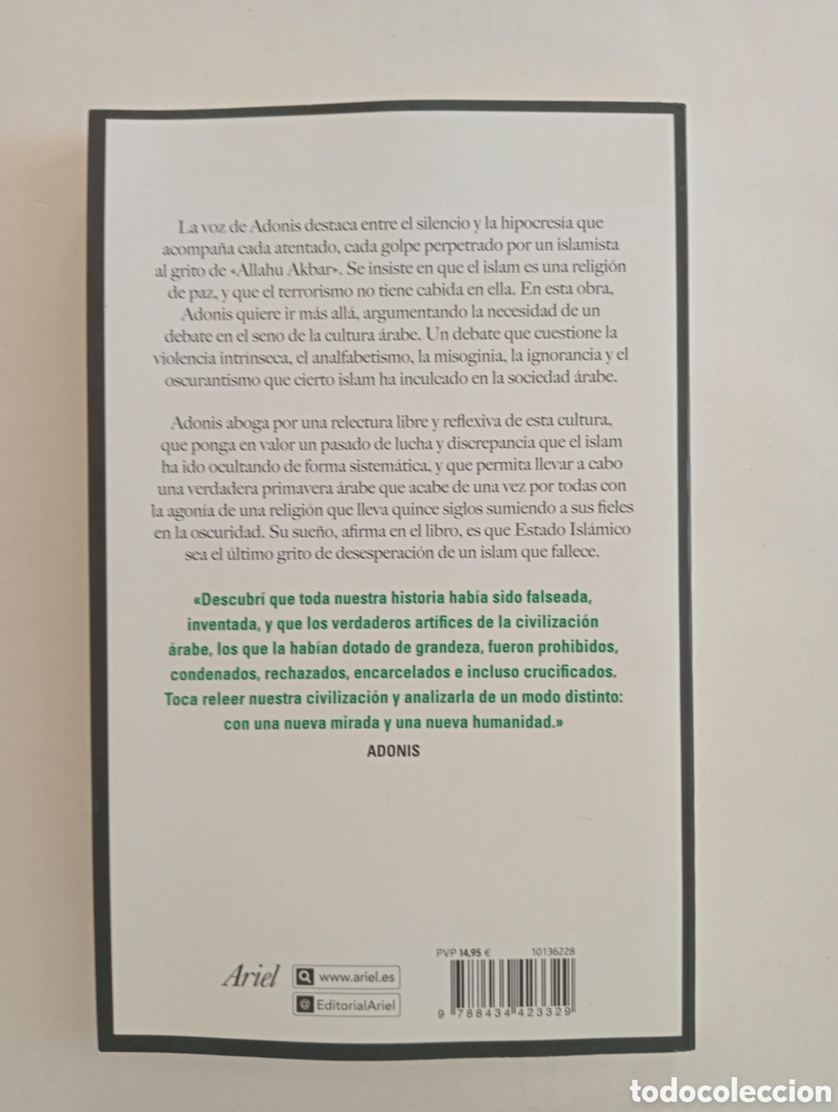 Libros: Violencia e islam: conversaci&oacute;n con Houria Abdelouahed.- Adonis - Foto 5