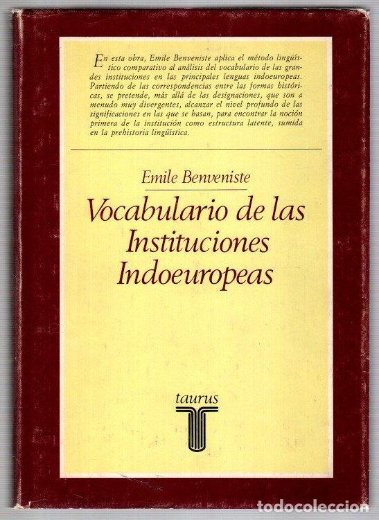 Livres: Vocabulario de las instituciones indoeuropeas - Benveniste, Emile
