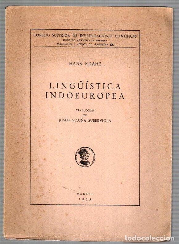 Livres: Ling&uuml;&iacute;stica indoeuropea - Krahe, Hans
