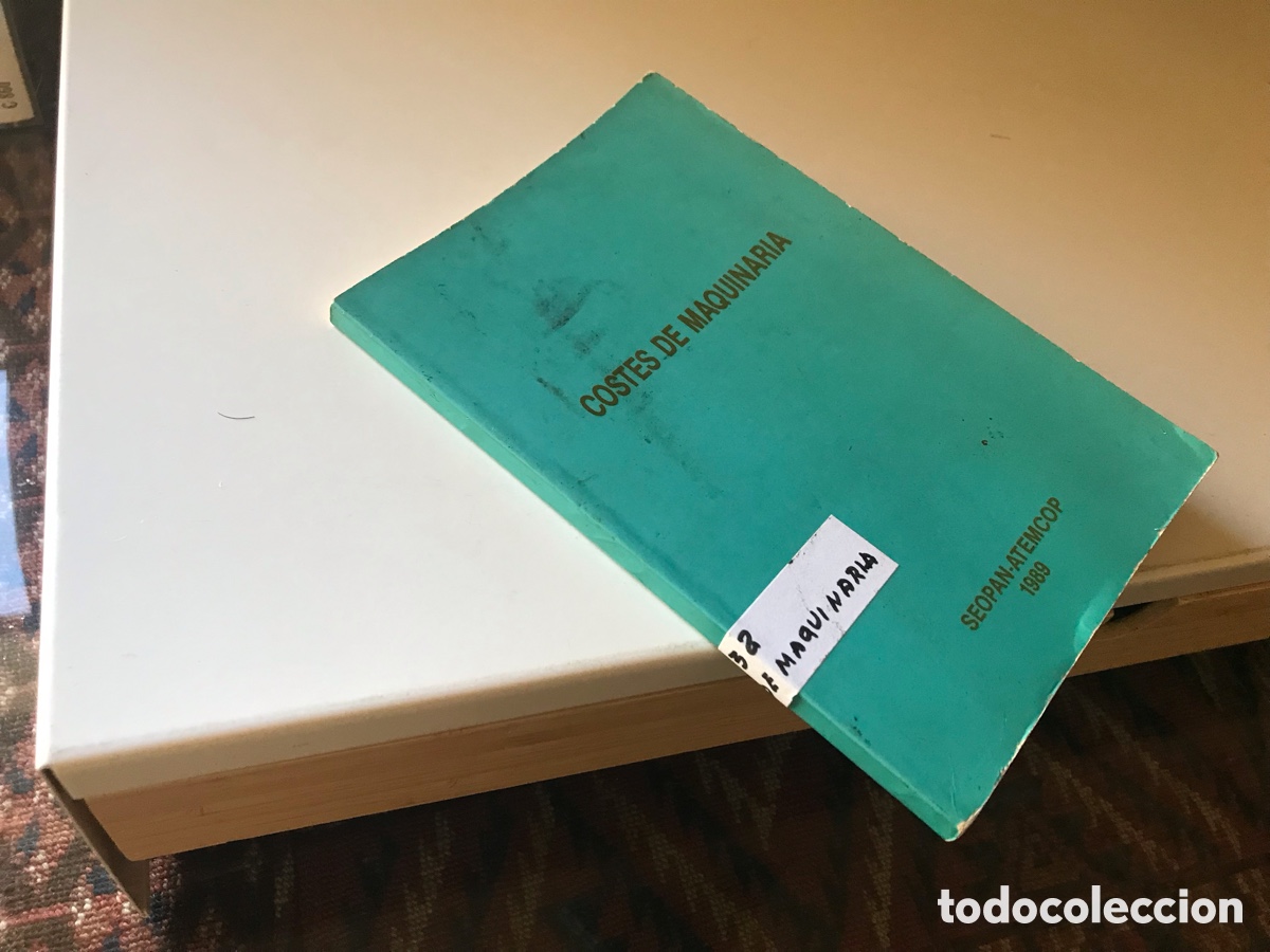 Libros: Costes de maquinaria. Seopan-Atencop 1989