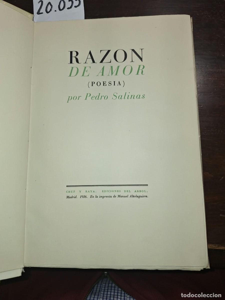 Libros: SALINAS, Pedro: - Raz&oacute;n de amor. (Poes&iacute;a). - Foto 5