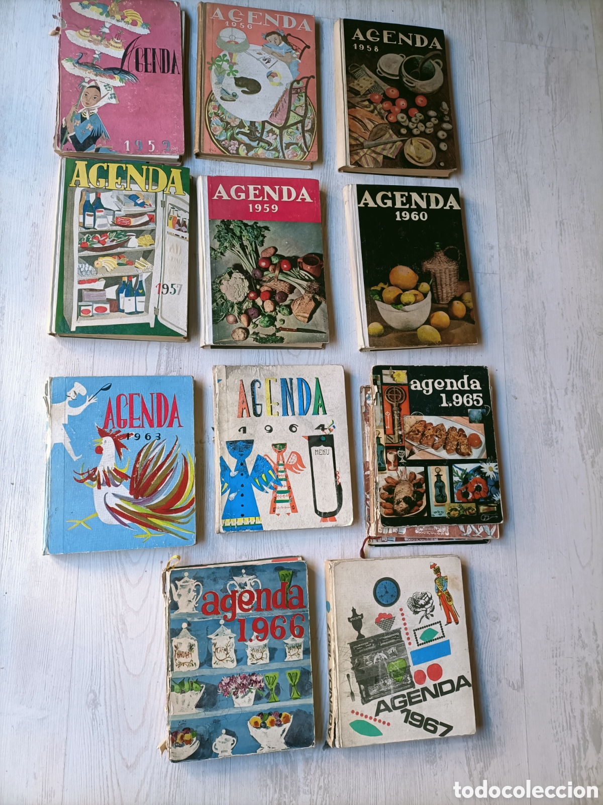 Libros: Lote de 11 Agenda a&ntilde;os 1952 1956 1964 etc