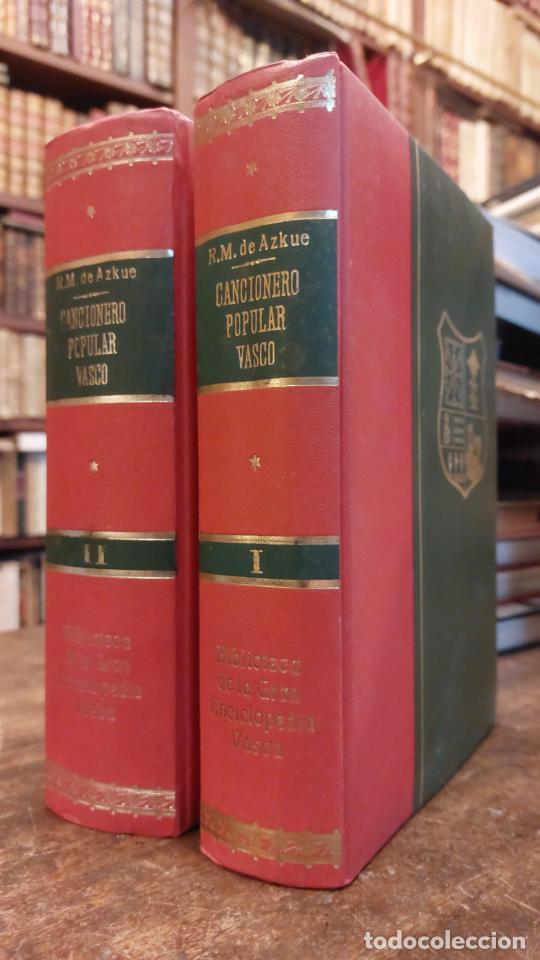 Libros: CANCIONERO POPULAR VASCO. &nbsp;Pr&oacute;logo de M. Lecuona. 2 vols. - AZKUE, Resurrecci&oacute;n Mar&iacute;a de.