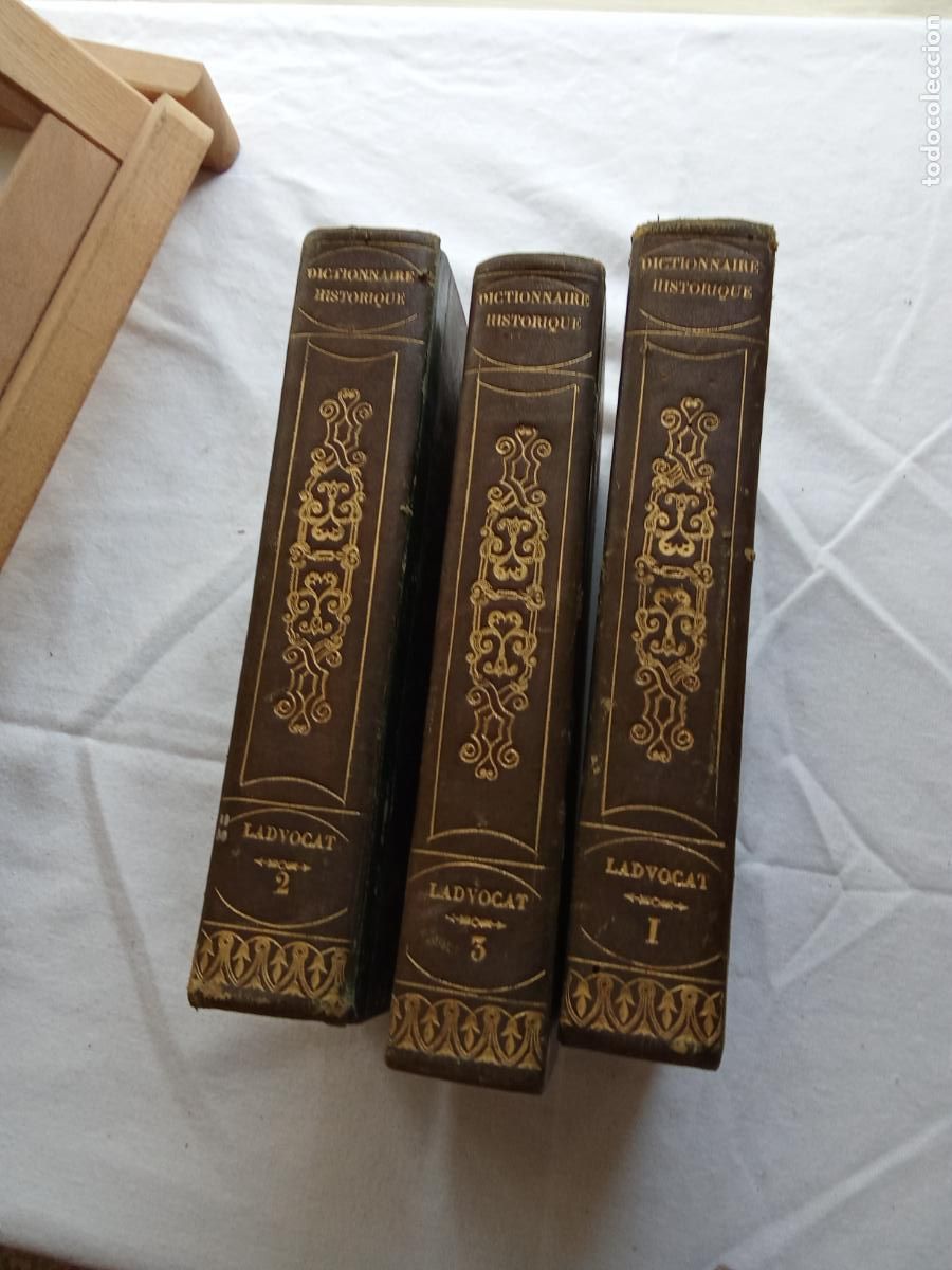 Libros: Dictionnaire hisorique. Ladvocat (Tomos I-III) 1765 L.6611-1321 franc&eacute;s