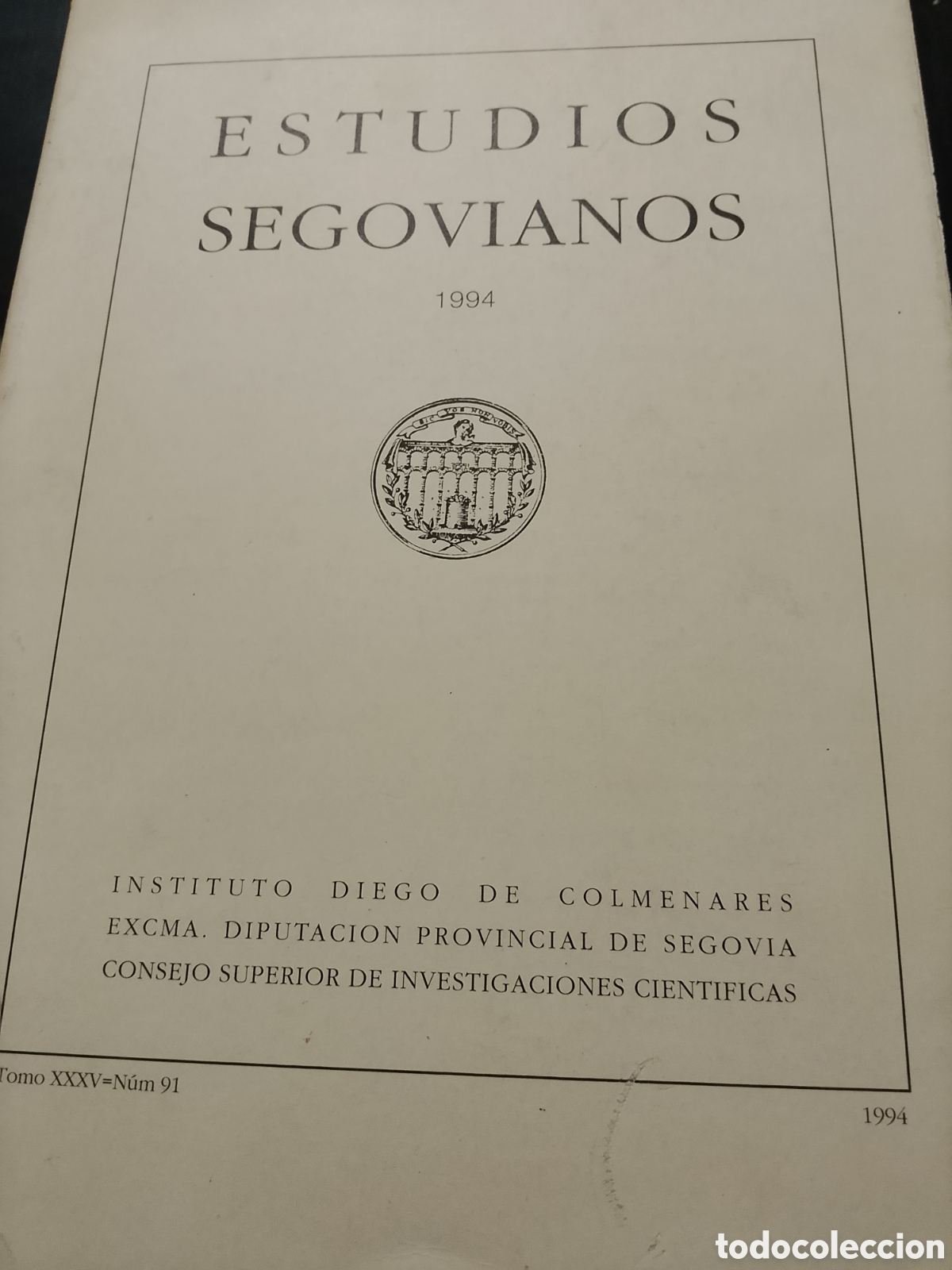 Libros: ESTUDIOS SEGOVIANOS 1994 Numero Homenaje al Excmo Sr D Juan de Contreras y Lopez de