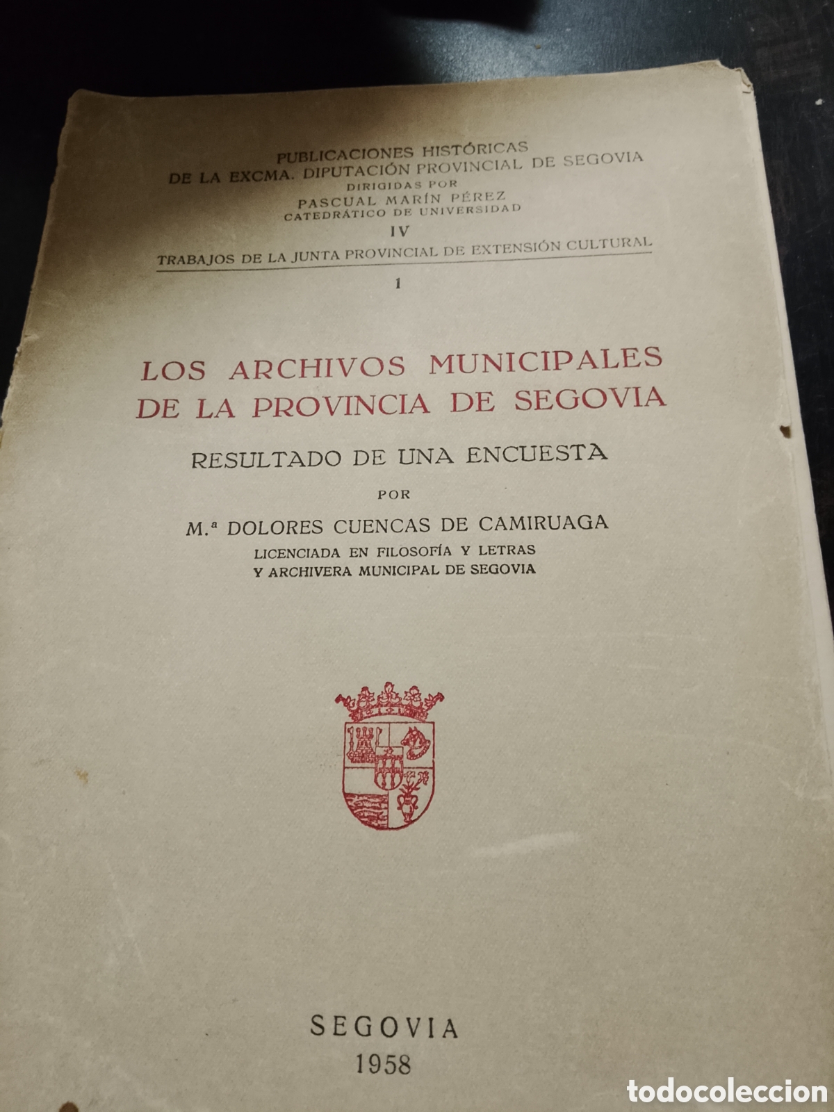 books: LOS ARCHIVOS MUNICIPALES DE LA PROVINCIA DE SEGOVIA RESULTADO DE UNA ENCUESTA - CUENCAS de CA