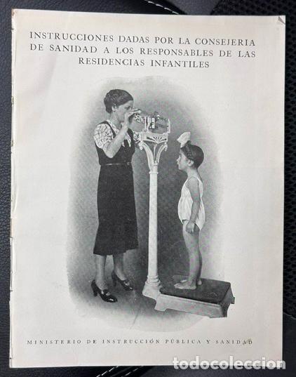 Libri di seconda mano: INSTRUCCIONES DADAS POR LA CONSEJERIA DE SANIDAD A LOS RESPONSABLES DE LAS RESIDENCIAS INFANTILES