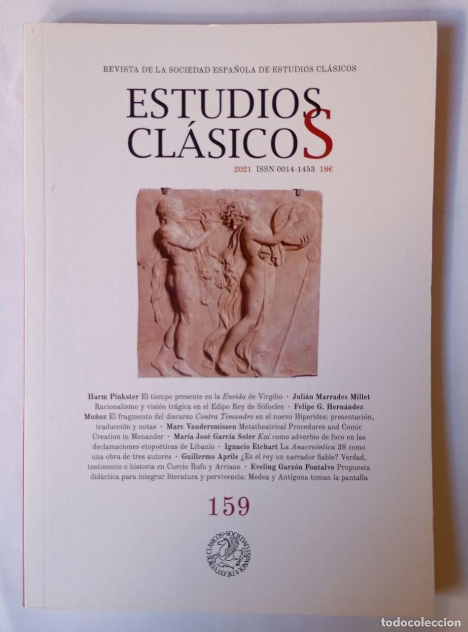 Libros: Revista de la sociedad espa&ntilde;ola de estudios cl&aacute;sicos. N&ordm; 159 - VVAA