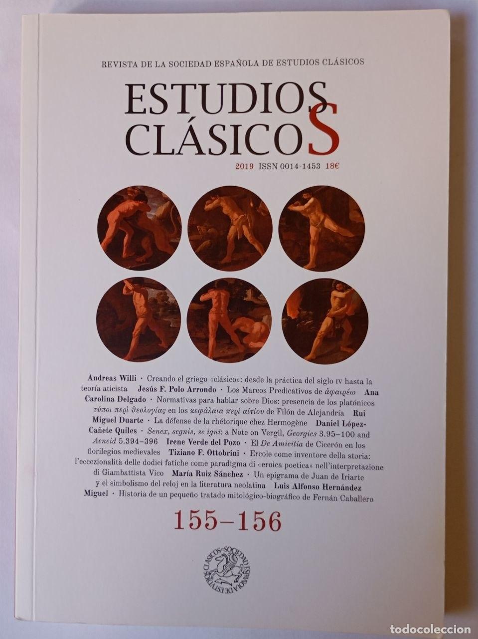 Libros: Revista de la sociedad espa&ntilde;ola de estudios cl&aacute;sicos. N&ordm; 155-156 - VVAA
